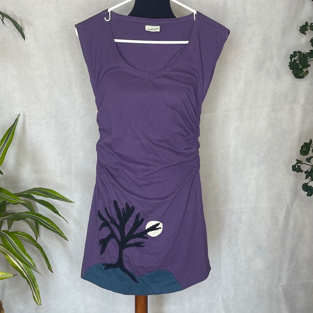 Synergy organic cotton mini dress, sleeveless